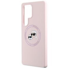 Karl Lagerfeld KARL LAGERFELD etui za SAMSUNG S25 Ultra KLHMS25LSKCHTCP (Magnetic Silicone Double Heads) roza