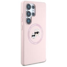 Karl Lagerfeld KARL LAGERFELD etui za SAMSUNG S25 Ultra KLHMS25LSKCHTCP (Magnetic Silicone Double Heads) roza