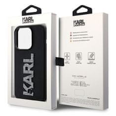 Karl Lagerfeld KARL LAGERFELD etui za IPHONE 15 Pro Max KLHCP15X3DMBKCK (3D Logo Glitter) črn
