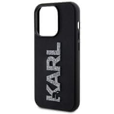 Karl Lagerfeld KARL LAGERFELD etui za IPHONE 15 Pro Max KLHCP15X3DMBKCK (3D Logo Glitter) črn