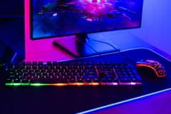 ART ART komplet žična tipkovnica USB A QWERTY osvetljena + žična miška USB A osvetljena AK-50 črna