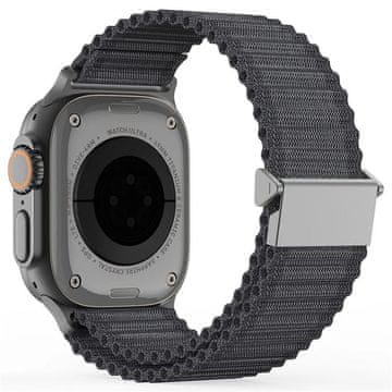 Dux Ducis DUX DUCIS nylon pas za Apple Watch 38 / 40 / 41 / 42 mm, siv