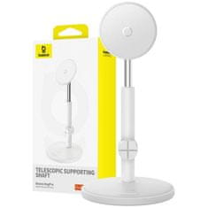 BASEUS BASEUS teleskopski magnetni namizni nosilec, združljiv z Magsafe BS-HP014, bel