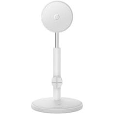 BASEUS BASEUS teleskopski magnetni namizni nosilec, združljiv z Magsafe BS-HP014, bel