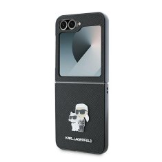 Karl Lagerfeld KARL LAGERFELD etui za SAMSUNG Z Flip 6 KLHCZF6SAPKCNPK (HC Saffiano KC Metal Pin) črn