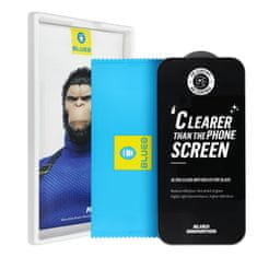 BLUEO Mr. Monkey Glass 5D kaljeno steklo - Apple iPhone 17 Pro Max črno (Strong Premium AR)