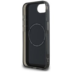 Bmw BMW etui za IPHONE 16e (SE 4 2025) združljiv z MagSafe BMHMPSE424HBMKH (IML Metal White Circle) črn