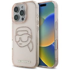 Karl Lagerfeld KARL LAGERFELD etui za IPHONE 16 Pro Max KLHCP16XHKHDCELP (IML Rhinestones S K Head) roza