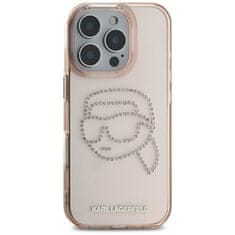 Karl Lagerfeld KARL LAGERFELD etui za IPHONE 16 Pro Max KLHCP16XHKHDCELP (IML Rhinestones S K Head) roza