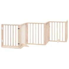 Vidaxl Ograda za pse z vrati zložljiva 15 panelov 750 cm topolovina