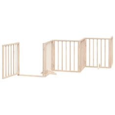 Vidaxl Ograda za pse z vrati zložljiva 15 panelov 750 cm topolovina