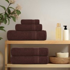 Vidaxl Brisače za savno 10 kos rjava 80x200 cm 360 g/m² 100% bombaž