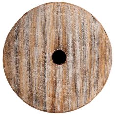 Vidaxl Podstavek za senčnik Drugo bel opran Ø34 x 40 cm Trden les