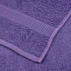 Vidaxl Brisače 10 kos vijolična 100x200 cm 360 g/m² 100% bombaž