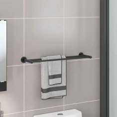 Vidaxl Nosilec brisač Črna 61 x 14.5 x 5 cm Nerjaveče jeklo