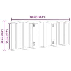 Vidaxl Vrata za pse zložljiva 3 paneli rjava 150 cm topolovina