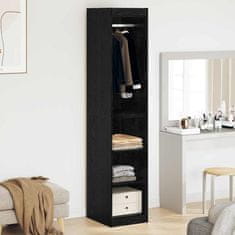 Vidaxl Garderobna omara Črni hrast 41 x 48 x 102 cm Konstruiran les