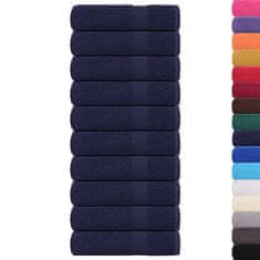 Vidaxl Brisače za roke 10 kos modra 50x100 cm 360 g/m² 100% bombaž