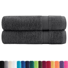 Vidaxl Premium kopalne brisače SOLUND 2 kos antracit 100x150 cm 600gsm
