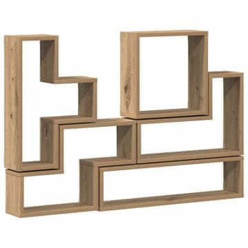 Vidaxl Stenski Kocka artisan hrast 96 x 12 x 64 cm Konstruiran les