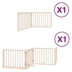 Vidaxl Ograda za pse z vrati zložljiva 6 panelov 480 cm topolovina