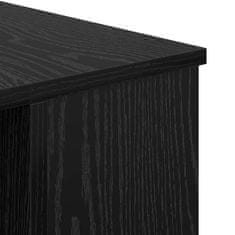 Vidaxl Miza s polico Drugo Črni hrast 140 x 50 x 75 cm Konstruiran les