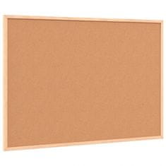 Vidaxl Kredna tabla z okvirjem iz masivnega borovega lesa črna 80x55cm