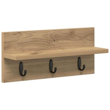 Vidaxl Nadwyčajna obešalnik za plašče artisan hrast 40 x 10.5 x 18 cm