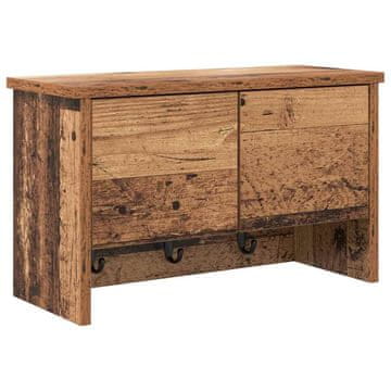 Vidaxl Nadwyčajna obešalnik za plašče z vrati Star les 50 x 20 x 30 cm