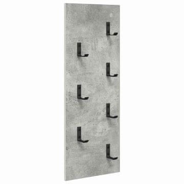 Vidaxl Nadwyčajna obešalnik za plašče Betonsko siva 30 x 1.5 x 80 cm