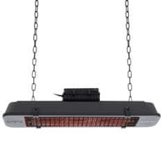 Vidaxl Viseči grelnik Royal Diamond Dark rožnato zlat 2500 W črn