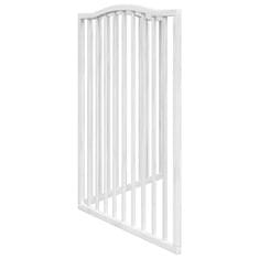 Vidaxl Vrata za pse zložljiva 2 panela bela 160 cm topolovina