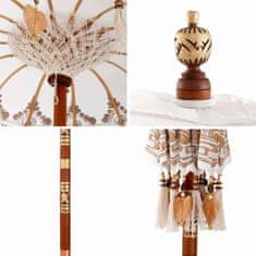 Vidaxl Balineški senčnik krema 125 x 125 x 260 cm