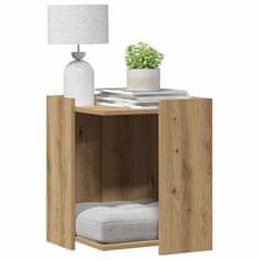 Vidaxl Omara za mačje stranišče artisian hrast 42x42x51 cm inž. les
