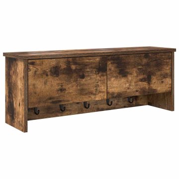 Vidaxl Nadwyčajna obešalnik za plašče Dimljeni hrast 80 x 20 x 30 cm