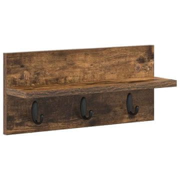 Vidaxl Nadwyčajna obešalnik za plašče Dimljeni hrast 40 x 10.5 x 18 cm