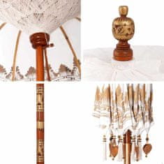 Vidaxl Balineški senčnik krema 185 x 185 x 260 cm