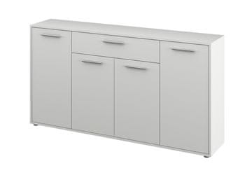 KONDELA Luna štirivratna komoda s predalom