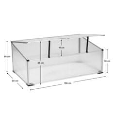 nabbi Vrtni rastlinjak (rastlinjak) Lensar 100x60x30 cm - prozoren