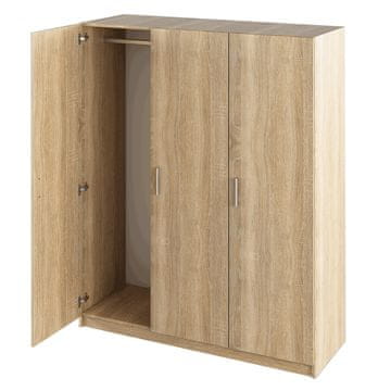 KONDELA zelena trivratna omara