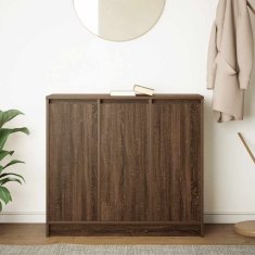 Vidaxl Komoda rjav hrast 85x34x76 cm inženirski les