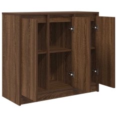 Vidaxl Komoda rjav hrast 85x34x76 cm inženirski les