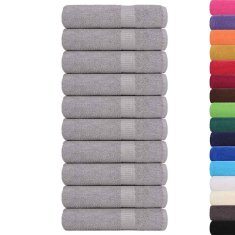 Vidaxl Brisače za tuširanje 10 kos siva 70x140 cm 360 g/m² 100% bombaž
