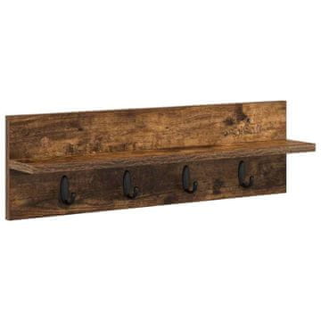 Vidaxl Nadwyčajna obešalnik za plašče Dimljeni hrast 60 x 10.5 x 18 cm