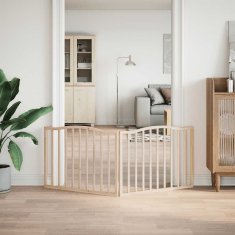 Vidaxl Vrata za pse zložljiva 2 panela 160 cm topolovina