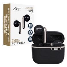 ART ART brezžične bluetooth slušalke TWS + polnilna postaja s priključkom tipa C AP-TW-B4B črne