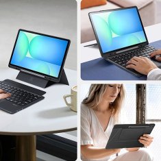 OEM DUX DUCIS etui DK zložljiv z brezžično tipkovnico za SAMSUNG Tab S10 FE Plus črn