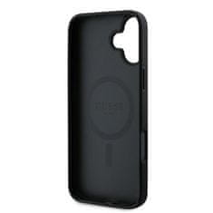 Guess GUESS etui za IPHONE 16 Plus, združljiv z MagSafe GUHMP16MG4GFRK (PU 4G Ring Classic Logo) črn