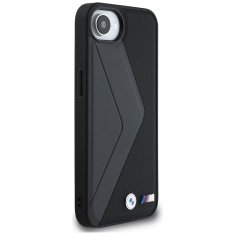 Bmw BMW etui za IPHONE 16e (SE 4 2025) združljiv z MagSafe BMHMPSE424PUOCSK (PU Oversized Stripes) črn