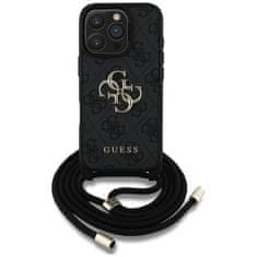 Guess GUESS etui za IPHONE 16 Pro GUHCP16LP4GMGCRK (CBDY PU 4G Big Logo W/Cord Strap) črn